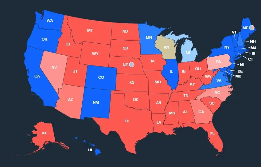  Harris Odds Increase on Polymarket Amid Rising Trump Hedge Bets Over Concerns of Democrat Fraud