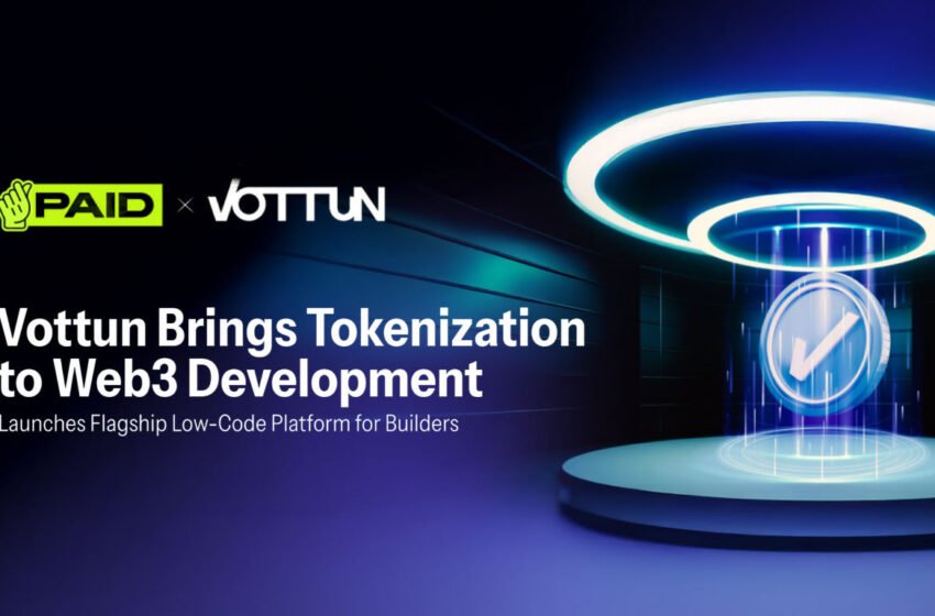  Vottun Brings Tokenization to Web3 Development; Launches Flagship Low-Code Platform for Builders