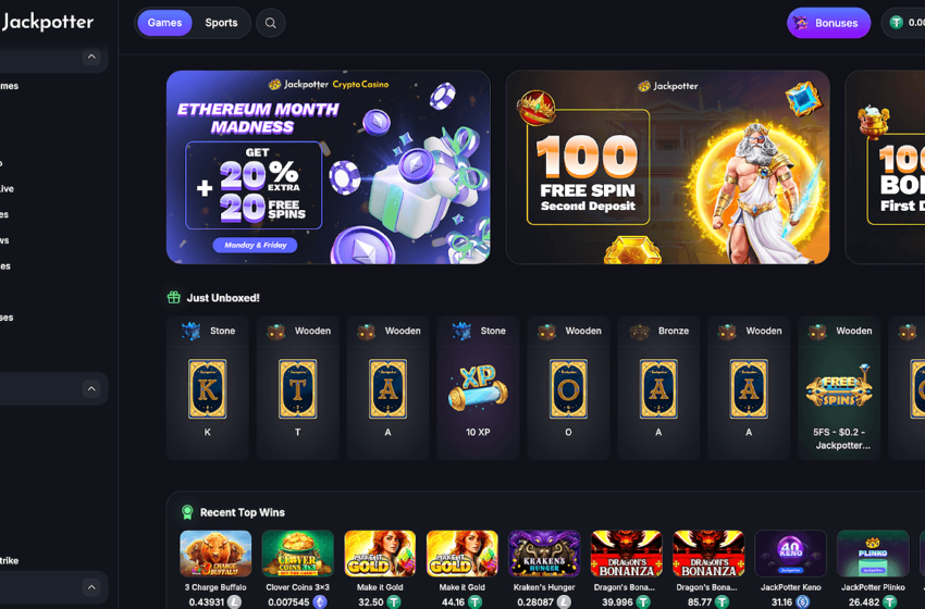  Jackpotter.com: The Crypto Casino Where Bonuses Take Center Stage