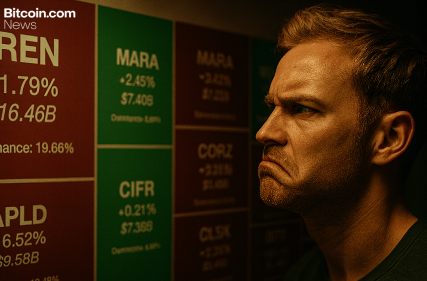 Bitcoin Mining and Treasury Firms Falter Together as BTC Drops 4.6% on the Week