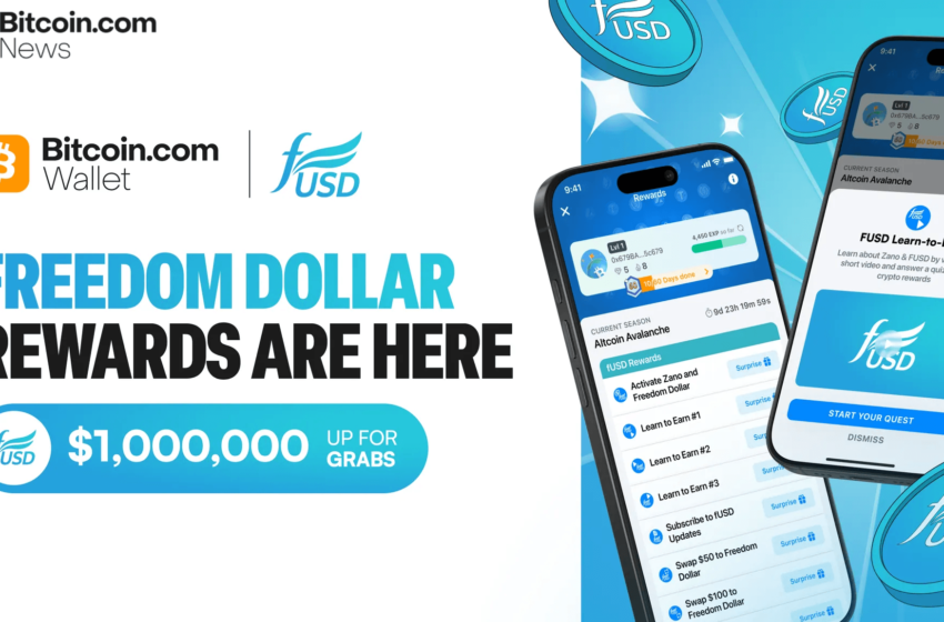 Bitcoin.com Launches $1M Freedom Dollar (fUSD) Rewards Campaign to Accelerate Adoption of Private, Censorship-Resistant Payments