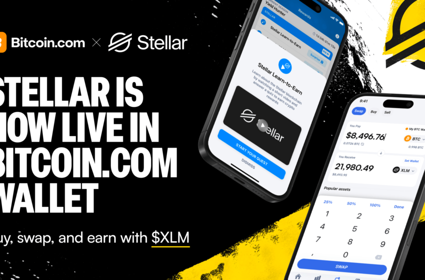 Bitcoin.com Wallet Integrates Stellar Blockchain, Expanding Access to Fast, Low-Cost Payments and DeFi