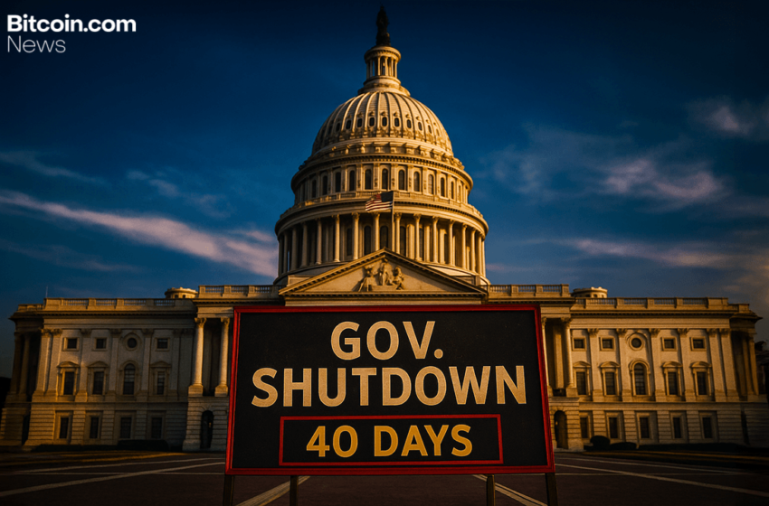  US Government Shutdown Hits Day 40 as Polymarket Traders Bet 60% on Mid-November or Later