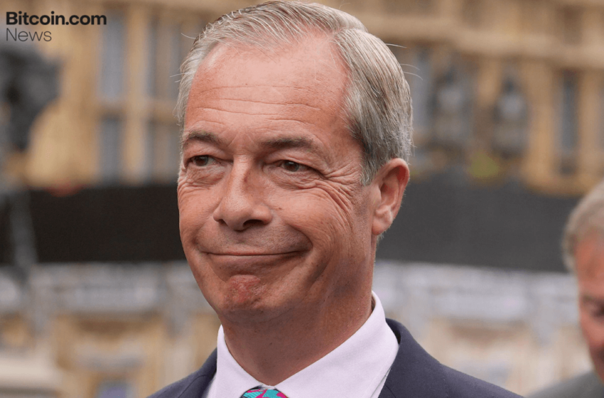  Crypto Investor Gives Nigel Farage’s Reform UK Record-Shattering $12 Million Donation
