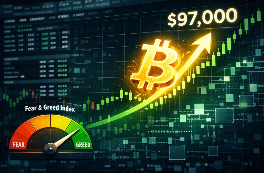  Crypto Fear and Greed index returns to greed as Bitcoin rallies above $97K