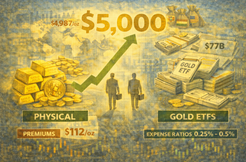  Gold near $5,000/oz: physical vs. paper- what’s the smarter buy?