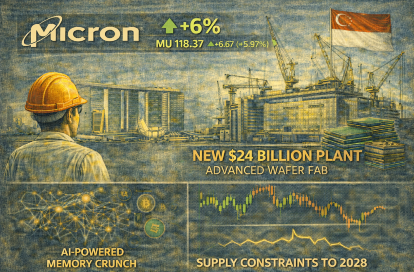  Micron stock surges over 6% today after expansion plan reinforces bullish outlook