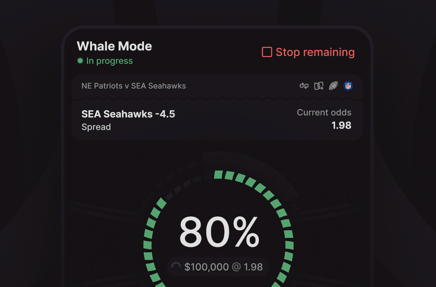  Cloudbet Introduces Whale Mode, a First-of-Its-Kind Automated Position Builder for Sports Betting