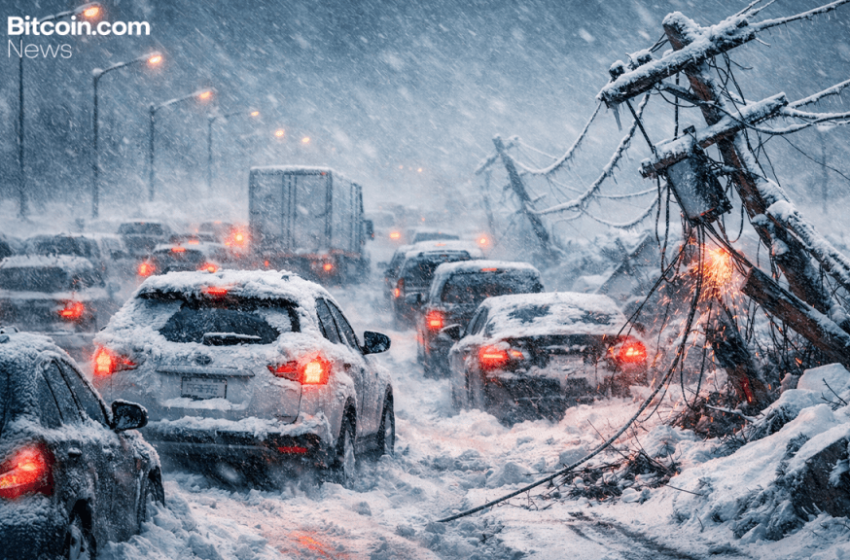  Report: Arctic Storm Front Disrupts US Bitcoin Mining, Block Times Stretch Past 12 Minutes