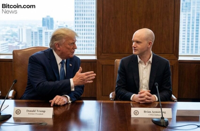  Trump Meets Coinbase CEO, Blames Banks for Stalling Crypto Bill