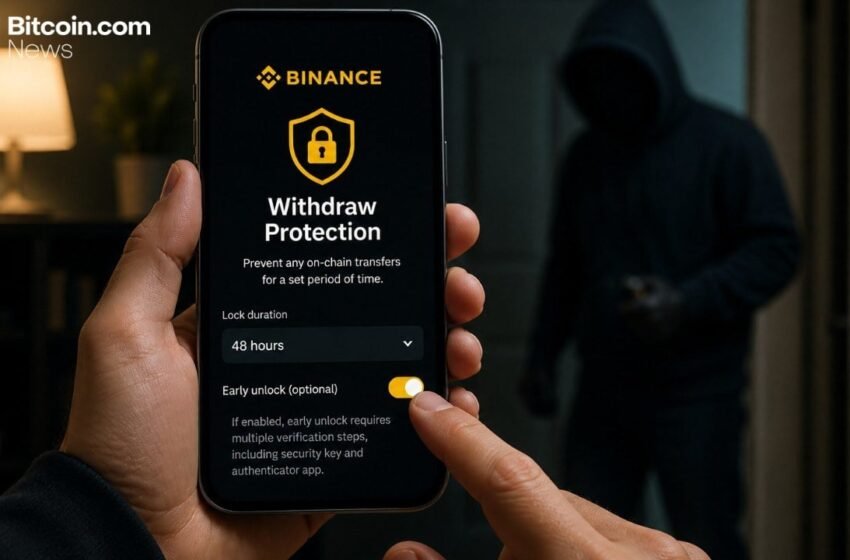  Binance Launches Withdrawal Lock Feature to Block Forced Fund Transfers