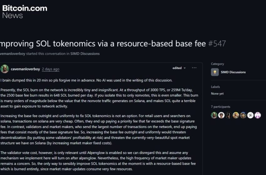  Solana Prepares for a Massive Tokenomics Overhaul to Slash Network Inflation