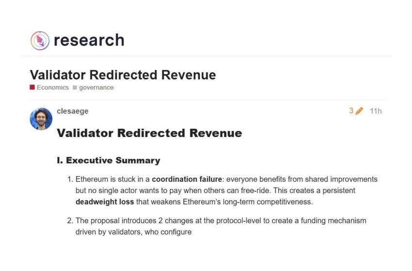  Kleros Founder Proposes Protocol-Level Validator Redirect Rate
