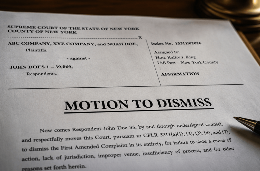  $293B Bitcoin ‘Noah Doe’ Lawsuit Faces Major Test After First Wallet Holder Files Motion to Dismiss