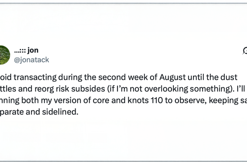  Bitcoin Core Developer Warns Users to Pause BTC Transfers When BIP-110 Deadline Nears