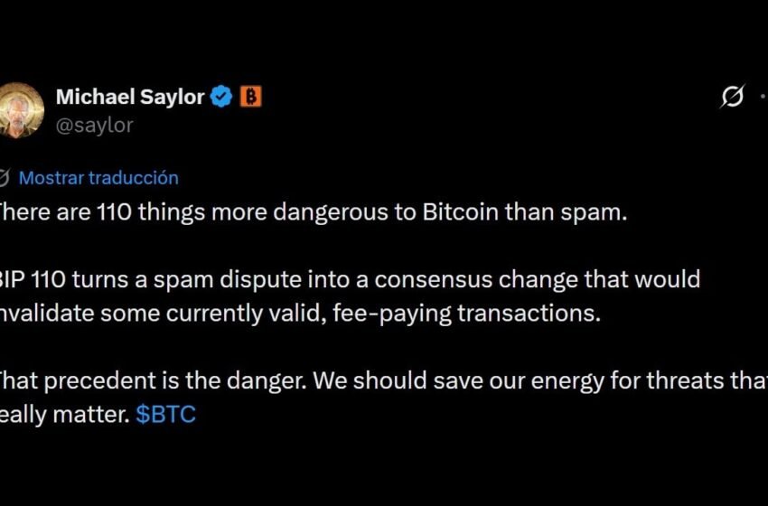  Michael Saylor Slams Bitcoin’s Controversial Anti-Spam Fork