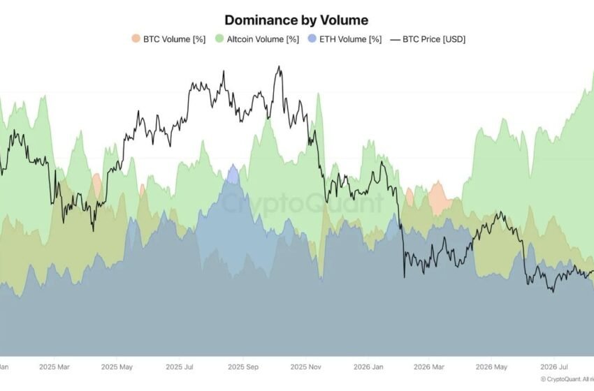  Altcoin Volume Dominance Hits Two-Year High as Market Cap Gains $135B