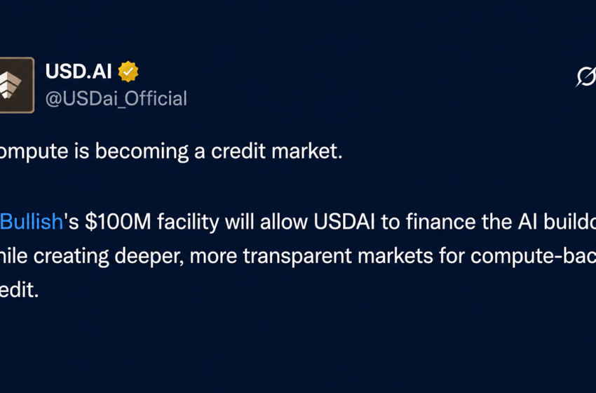  Bullish Makes $100M AI Credit Bet With GPUs Serving as Collateral