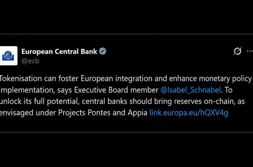  ECB’s Schnabel Says Central Bank Money ‘Must Go Onchain’ – Bitcoin News