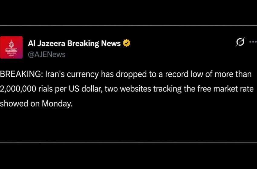  Iran’s Rial Crashes to a Record Low as New Sanctions Target Its Bitcoin Mining Lifeline