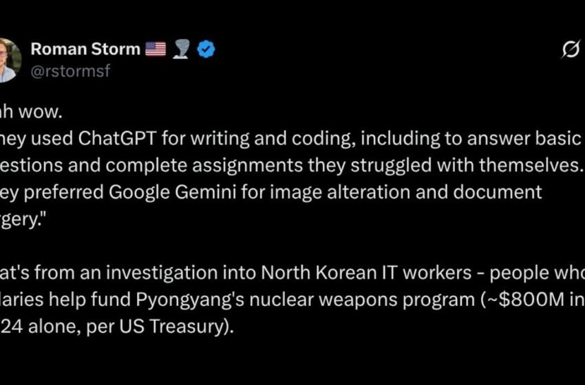  Roman Storm Targets Google and OpenAI Over DOJ Crypto Conviction