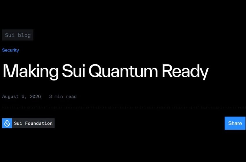  Sui Signals Q1 2027 Mainnet Upgrade to Avert Quantum Threat