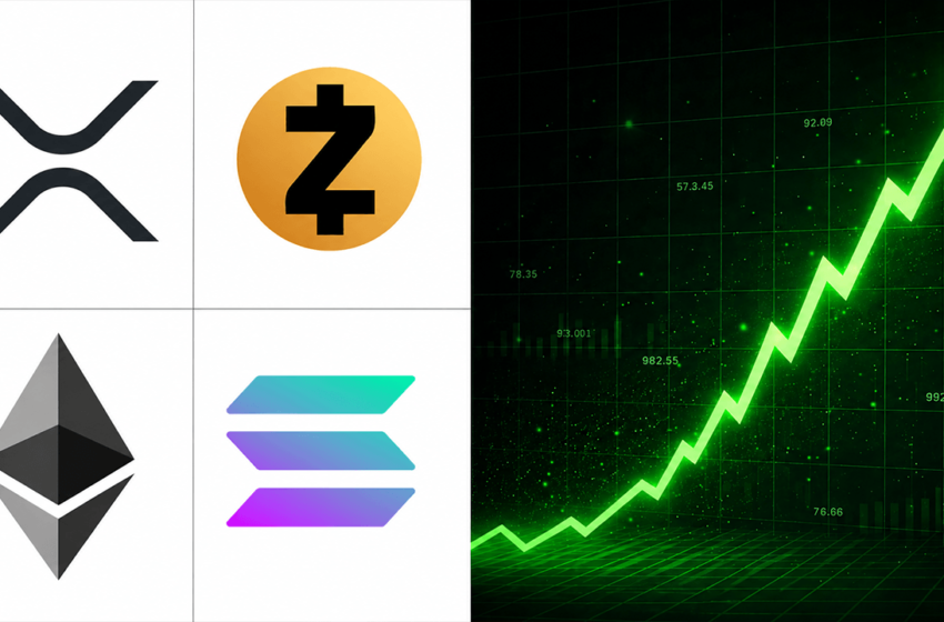  ZEC, SOL, and XRP Rally as Ethereum Breaches $2,000