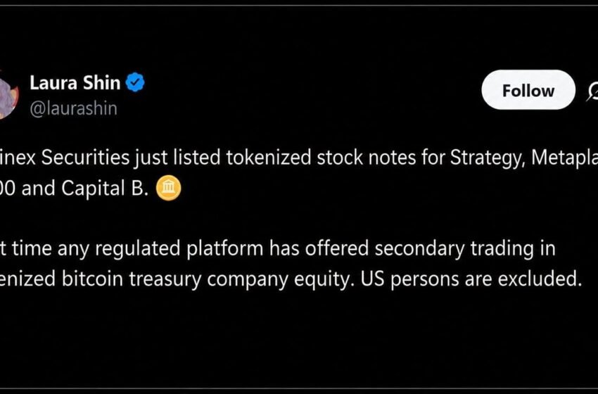  Bitfinex Puts Strategy, Metaplanet Stock Onchain in Tokenized First