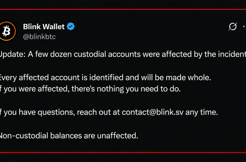  Blink Wallet Hit by Attacker, ‘Few Dozen’ Custodial Accounts Drained