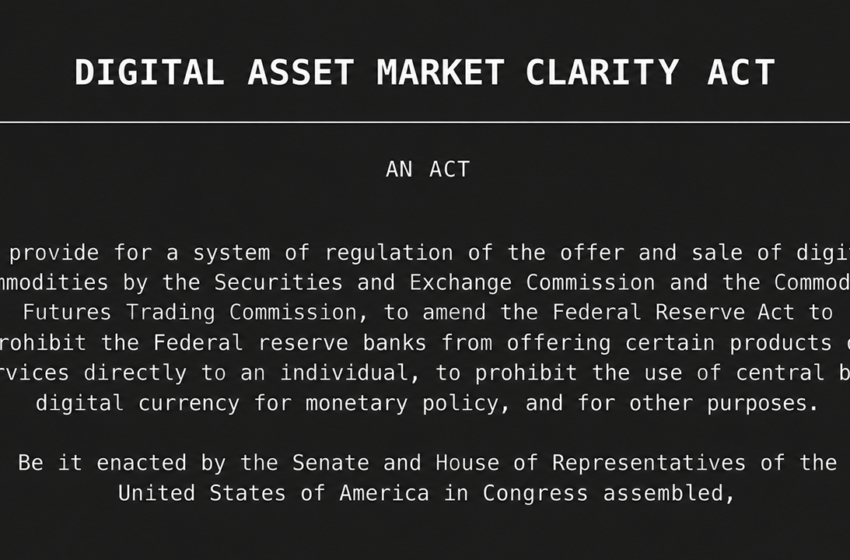  CLARITY Act Needs 60 Votes Today Just to Reach the Real Vote