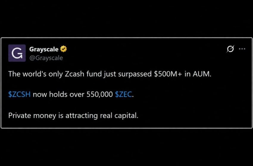  Grayscale’s Zcash ETF Tops $500M, but $100M Came From a DCG Affiliate – Bitcoin News