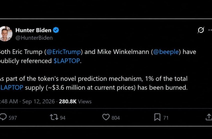  Hunter Biden’s LAPTOP Burns $3.5M After Eric Trump and Beeple Mentions