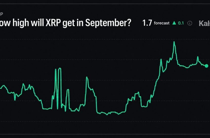  Kalshi Says XRP Price Can Hit $1.70 in September