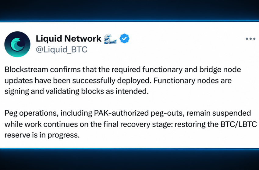  L-BTC Peg-Out Still Shut Down as Blockstream Refuses Hacker Demand – Bitcoin News