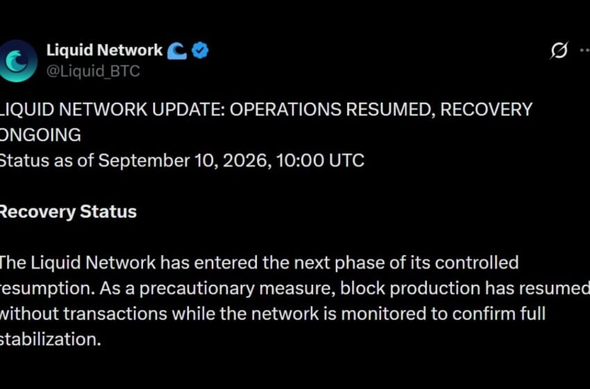  Liquid Network Resumes Block Production After 4,000 BTC Exploit – Bitcoin News