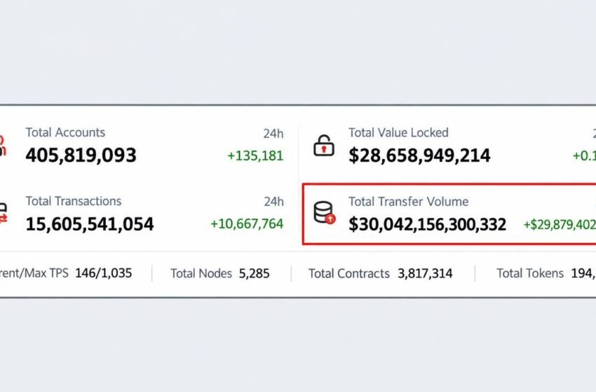  Tron Has Moved $30 Trillion but TRX Price Hasn’t Budged in a Year