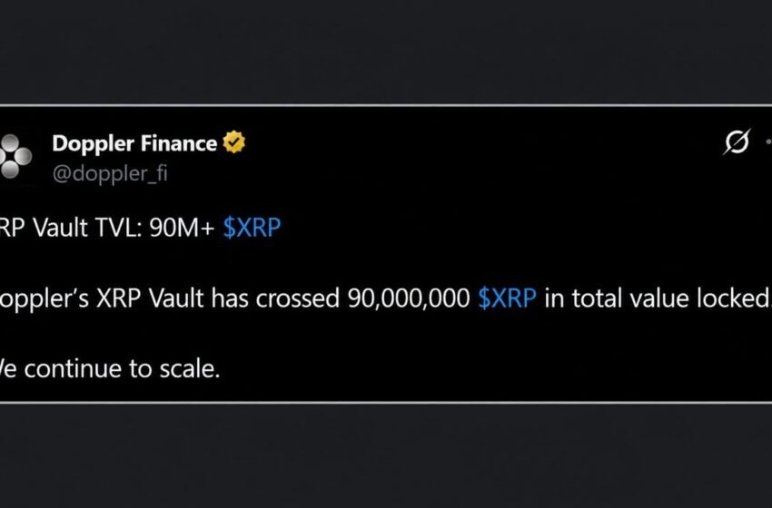  XRP Holders Have Now Parked 90 Million Coins in a Single Yield Vault