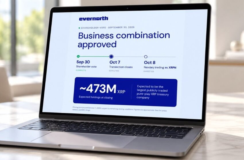  Evernorth Won Shareholder Vote, Putting 473 Million XRP Near Nasdaq