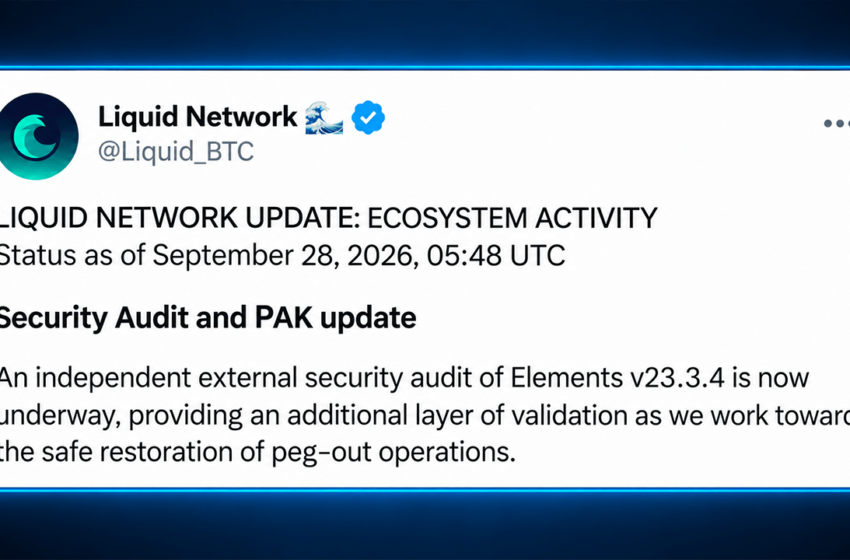  Liquid Network at 86% Backing as Bitcoin Redemption Freeze Drags On – Bitcoin News