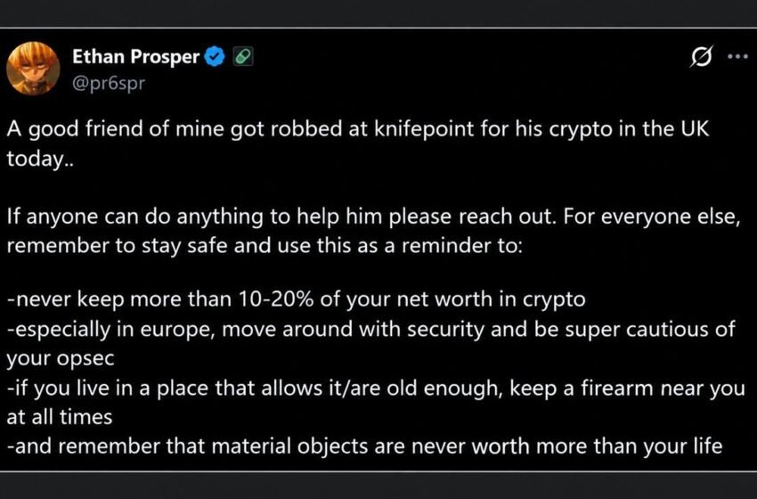  Robbers Tied up a UK Crypto Trader at Knifepoint and Took $800K