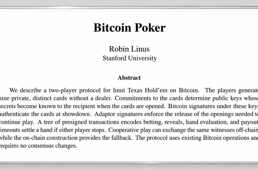  Satoshi’s Abandoned Poker Experiment Returns With a Bitcoin Twist