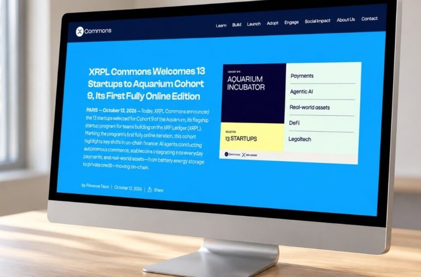  XRPL Commons Selects 13 Startups for Payments, AI, and DeFi Push